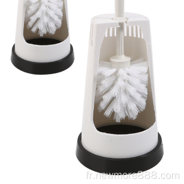 Brosse de toilette en plastique de nettoyage en plastique avec base